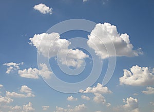 Blue sky background with light clouds