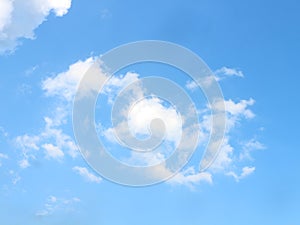 Blue sky background with small cloud