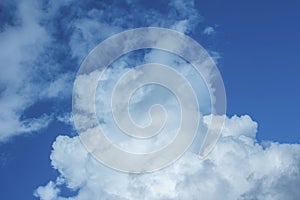 Blue sky background in summer and white clouds lay
