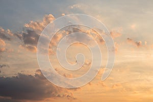 Blue sky background with tiny clouds. Nature cloud blue sky background