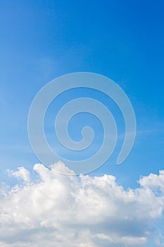 Blue sky background with tiny clouds. Sky is a beautiful patterned cloud