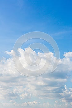 Blue sky background with tiny clouds. Sky is a beautiful patterned cloud