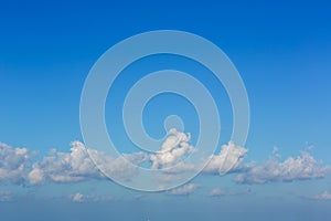 Blue sky background with tiny clouds. Sky is a beautiful patterned cloud