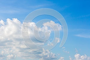 Blue sky background with tiny clouds. Sky is a beautiful patterned cloud in the daytime during the summer is a panoramic image