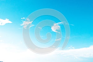 Blue sky background with tiny clouds.Sky blue background. Sky cloud clear