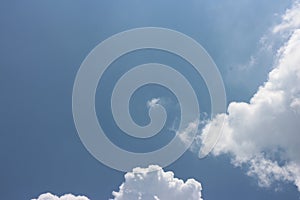 blue sky background with tiny clouds. The vast blue sky and clouds sky.