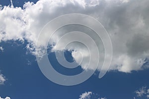 blue sky background with tiny clouds. The vast blue sky and clouds sky.