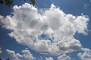 blue sky background with tiny clouds. The vast blue sky and clouds sky