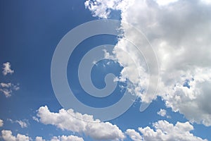 blue sky background with tiny clouds. The vast blue sky and clouds sky