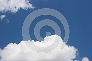 blue sky background with tiny clouds. The vast blue sky and clouds sky