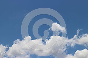 blue sky background with tiny clouds. The vast blue sky and clouds sky