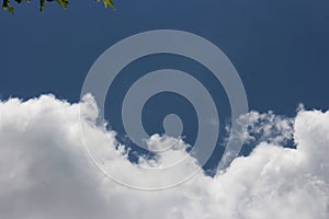 blue sky background with tiny clouds. The vast blue sky and clouds sky