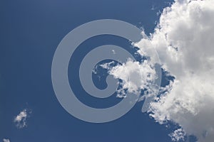 blue sky background with tiny clouds. The vast blue sky and clouds sky