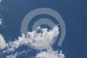 blue sky background with tiny clouds. The vast blue sky and clouds sky