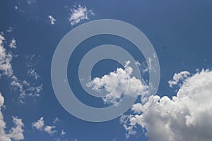 blue sky background with tiny clouds. The vast blue sky and clouds sky