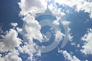 blue sky background with tiny clouds. The vast blue sky and clouds sky