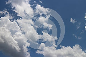 blue sky background with tiny clouds. The vast blue sky and clouds sky