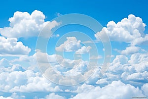 Blue sky background with tiny clouds,  White fluffy clouds in the blue sky