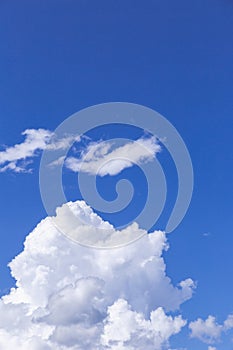 Blue sky background with white clouds