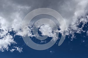 Blue sky background and white clouds.