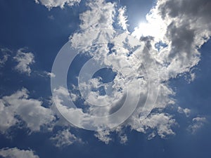 Blue sky background white clouds image