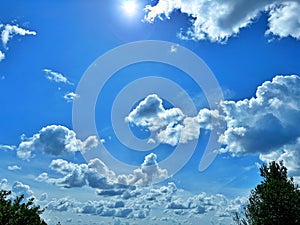 blue sky background with white clouds. international climate day. World Wind Day