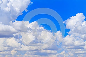 Blue sky background and white clouds in sunny day