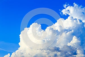 Blue sky background and white clouds in sunny day