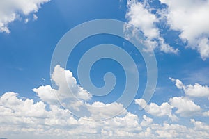 Blue Sky background with white clounds
