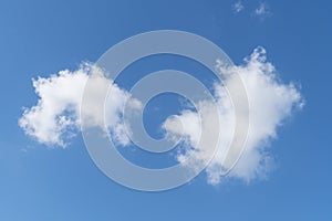 Blue sky background with white soft clouds