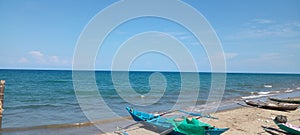 Blue sky at the beach in Nias Island,north of sumatera,Indonesia