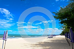 Blue sky beach Thailand.