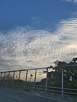 blue sky with beatiful clouds