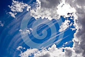 Blue sky and beautiful cloud formations