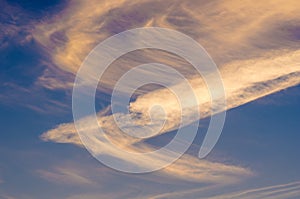 Blue sky with beautiful clouds formation