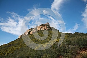 Blue Sky Behind Rocky Hill