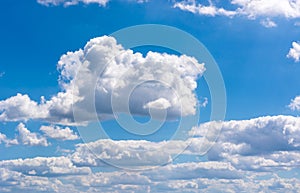 Blue Sky with big white clouds day