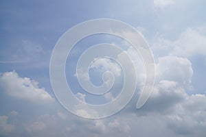 Blue sky, bright white clouds, background images