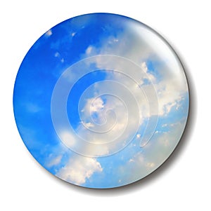 Blue Sky Button Orb