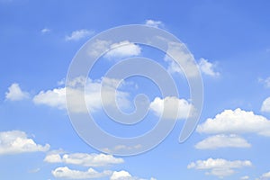 Blue sky and cloud background.