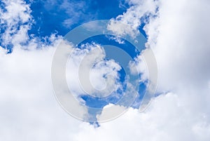 Blue Sky with Cloud Background/ Texture