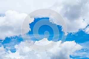 Blue Sky with Cloud Background/ Texture