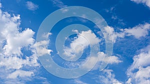 Blue sky with cloud background.White fluffy clouds in sunny day