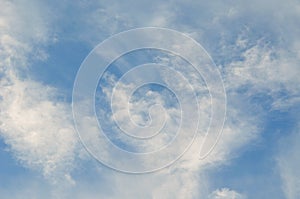 Blue sky with cloud closeup