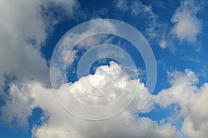 blue sky with cloud closeup