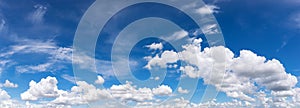 blue sky with cloud panorama panoramic for background or backgrop nature concept