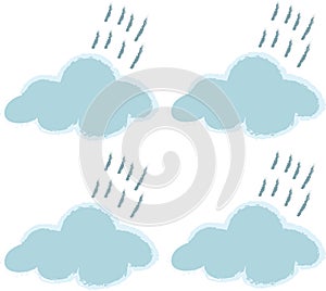 Blue sky cloud rainy pattern