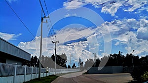 Blue sky  cloud tree landscepe