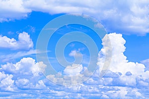 Blue sky with cloud vivid, art of nature beautiful and copy space for add text