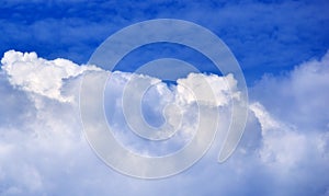 Blue sky and clouds abstract background with copy space